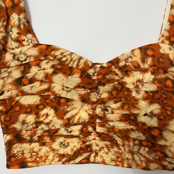 Gorgeous ZARA brand new autumn floral crop top-  size X- Small - Picture 7 of 7